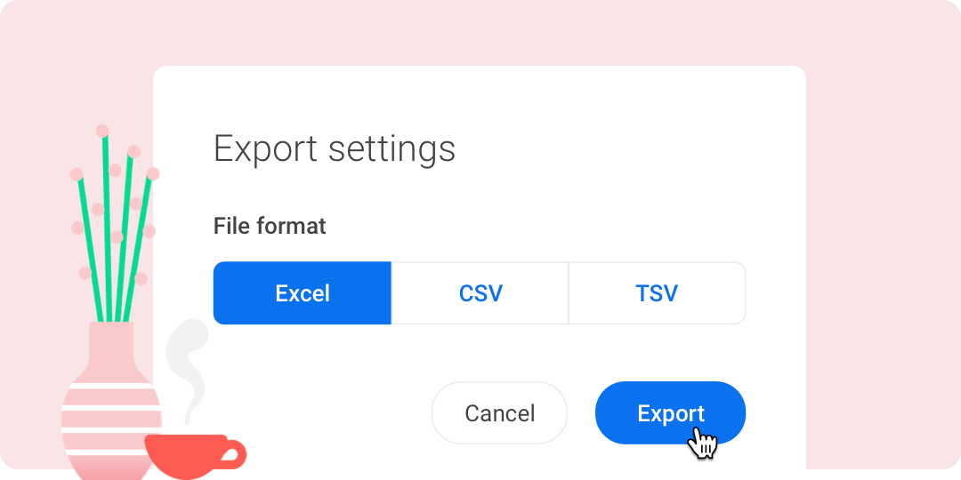 Exporting data