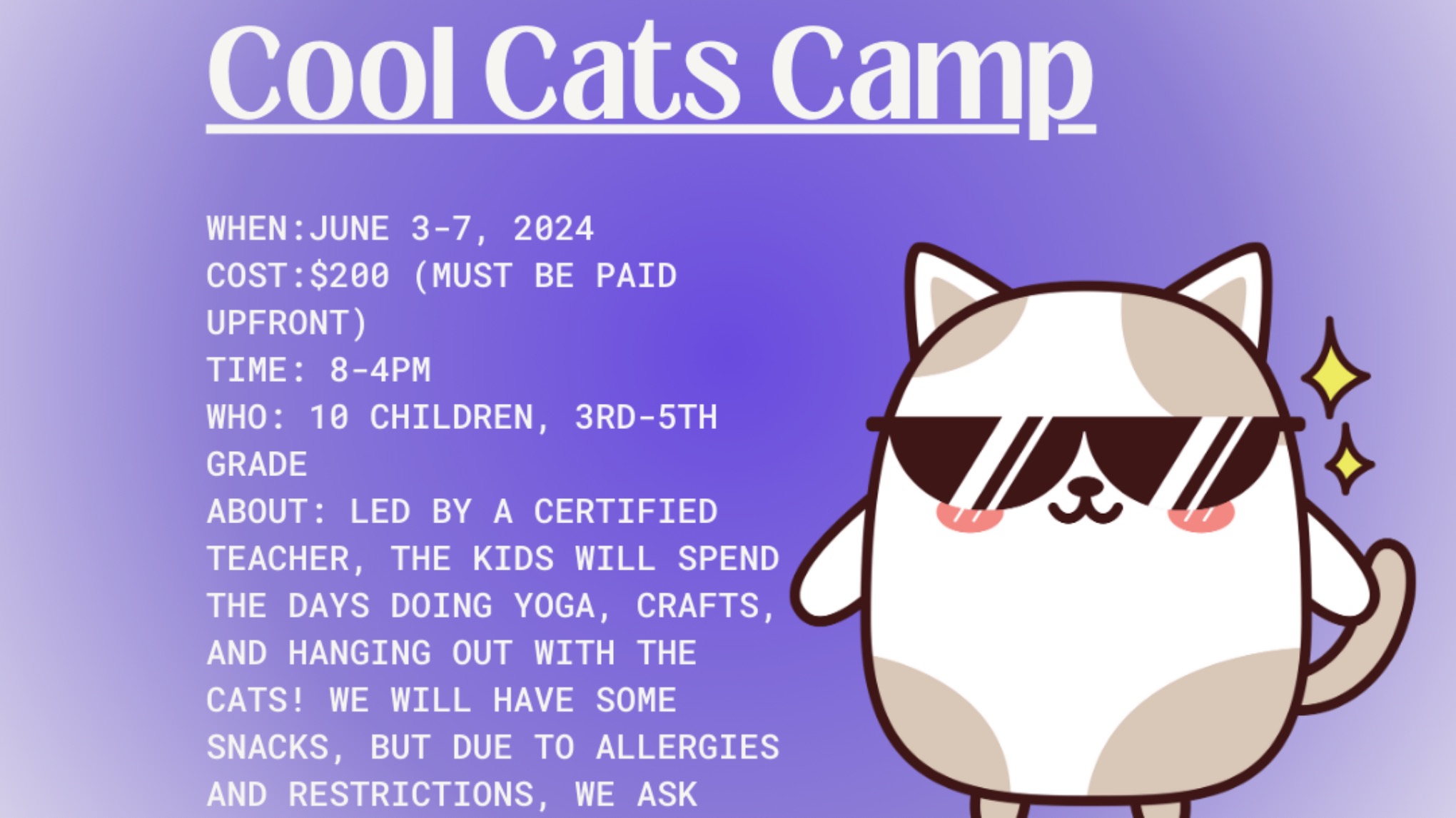 Cool Cats Camp